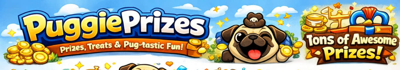 PuggiePrizes competition banner