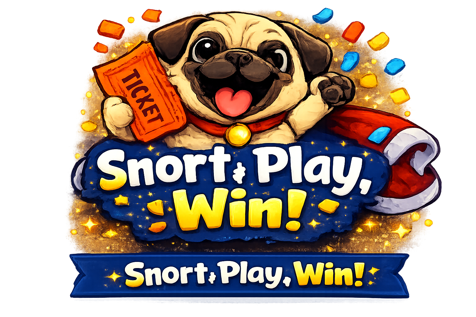 Snort play win badge